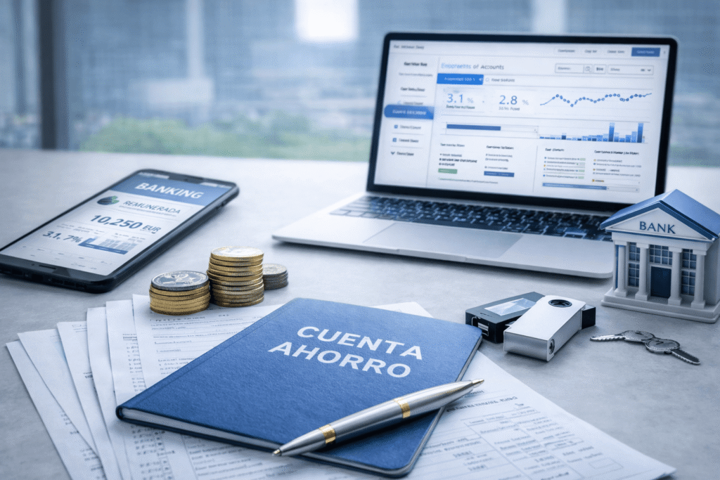 Comparativa de cuentas remuneradas y depósitos bancarios con gráficos de rentabilidad