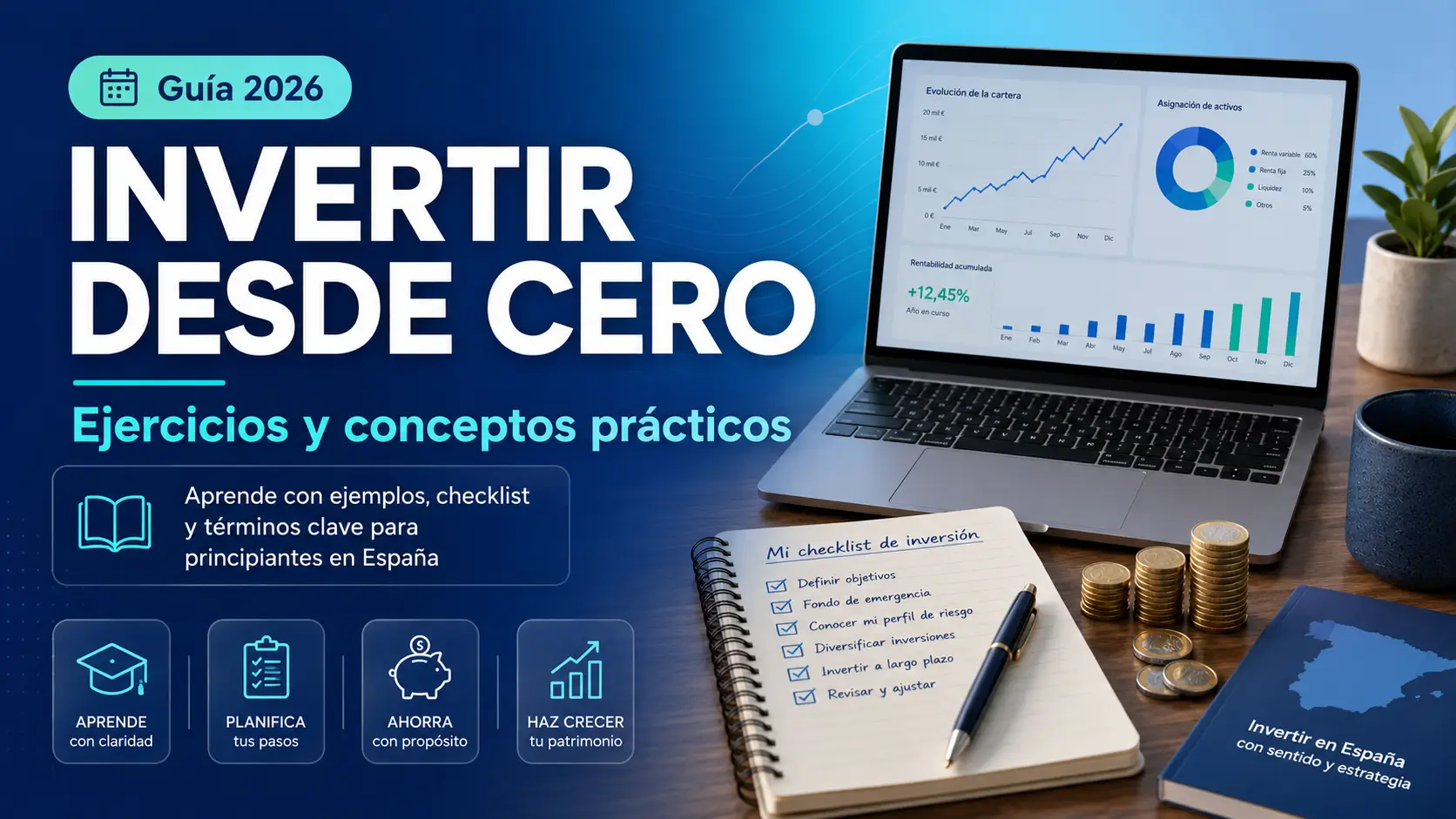 Ejercicios de inversión para principiantes 2026 | Test y checklist