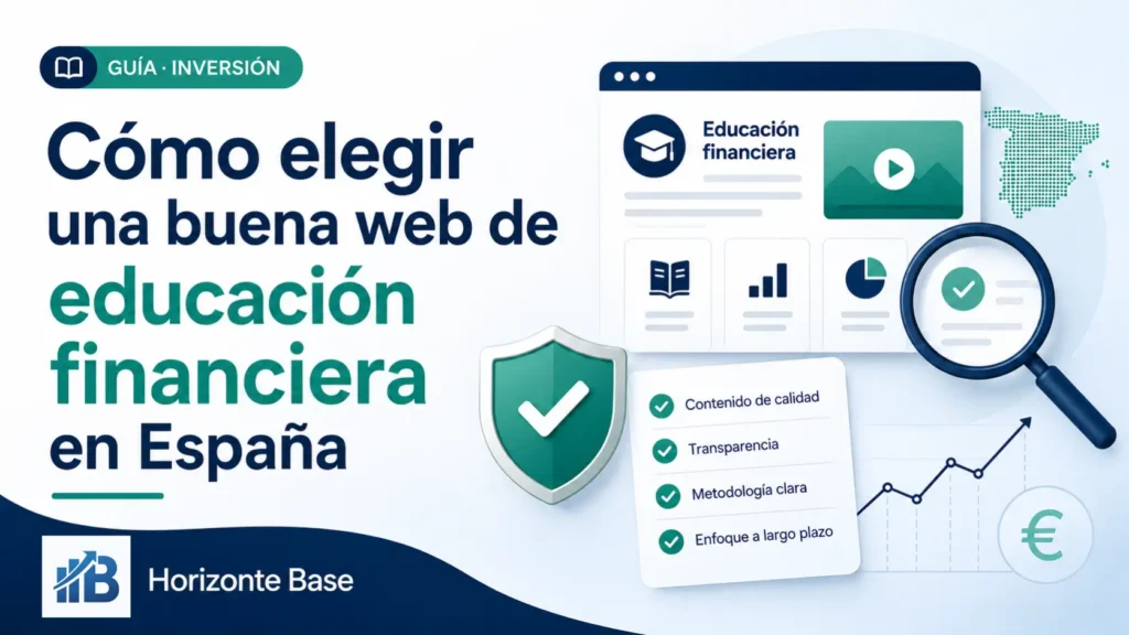 Imagen de portada de la guía sobre cómo elegir una buena web de educación financiera en España