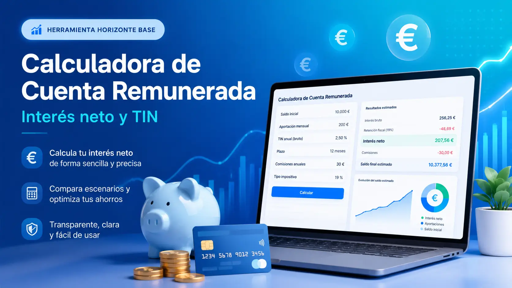 Calculadora de Cuenta Remunerada: Interés Neto y TIN