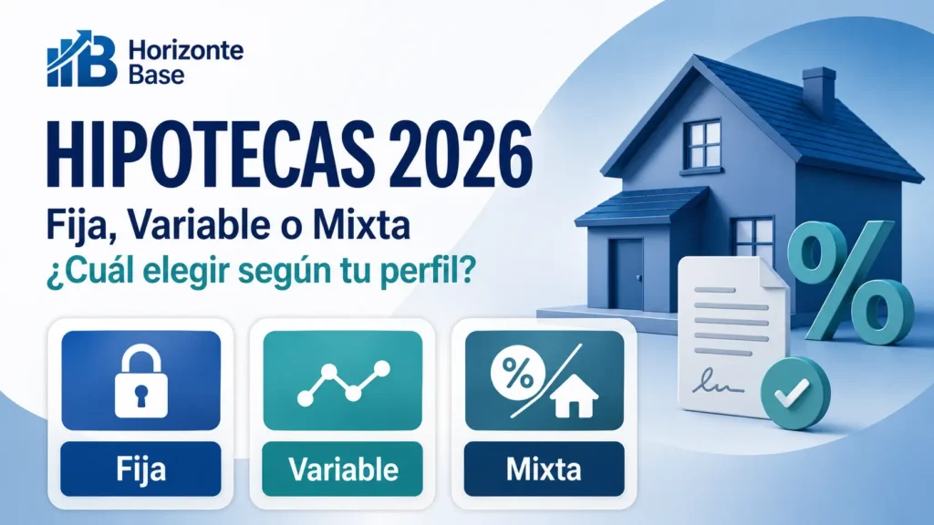 Hipotecas 2026 comparativa entre hipoteca fija variable y mixta según perfil