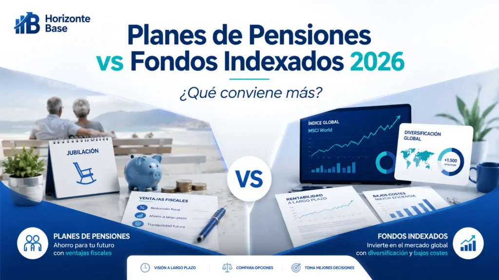 Planes de pensiones vs fondos indexados 2026 comparativa para elegir según fiscalidad liquidez y perfil